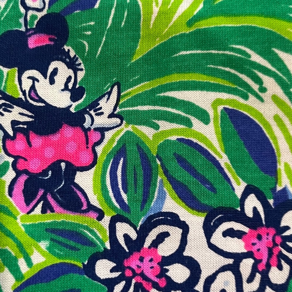 LILLY PULITZER + DISNEY PARKS colorful EUC 100% Cotton knit dress size L (12-14) - Picture 8 of 10